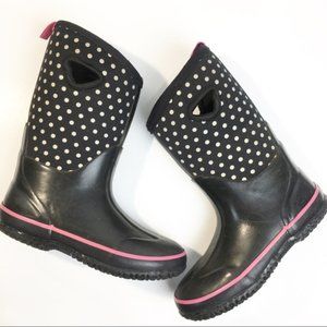 Storm by Cougar Rubber Polka Dot Black Rain Boots